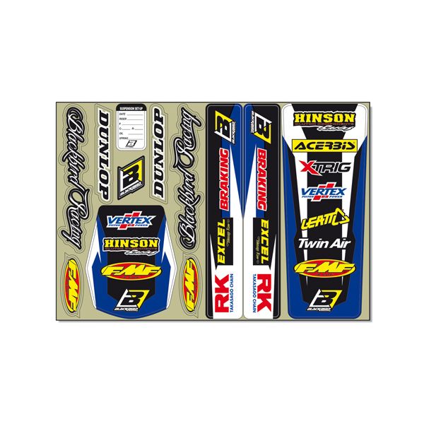 Graphics Blackbird Standard Logo Decal Kit Blue 5241