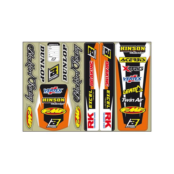 Graphics Blackbird Standard Logo Decal Kit Orange 5525