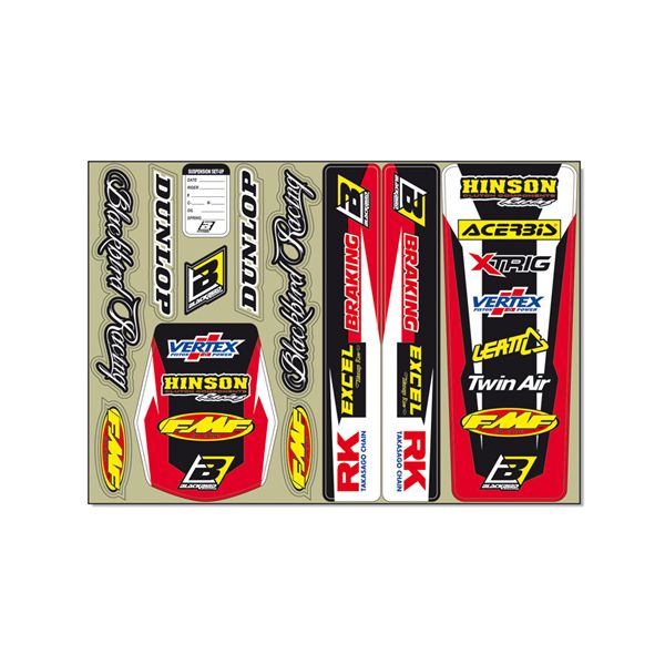 Graphics Blackbird Standard Logo Decal Kit Red 5139