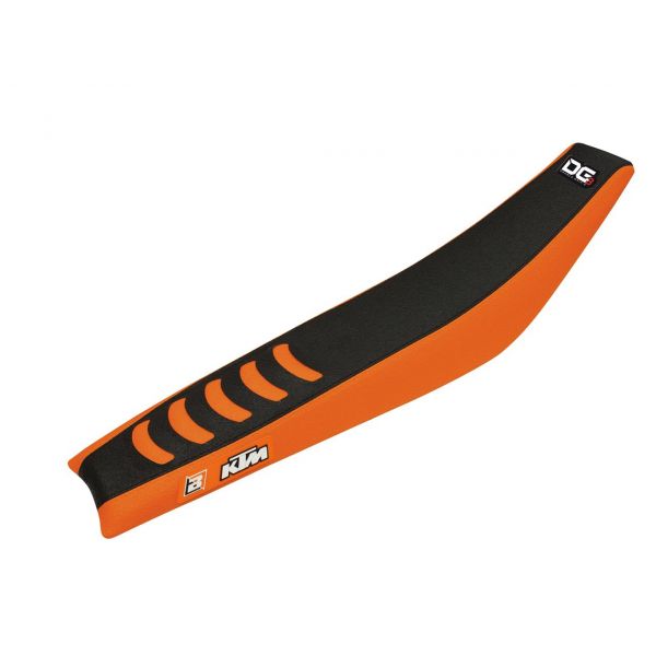 Seats and Covers Blackbird Double Grip 3 Seat Cover Black/Orange KTM 1524H