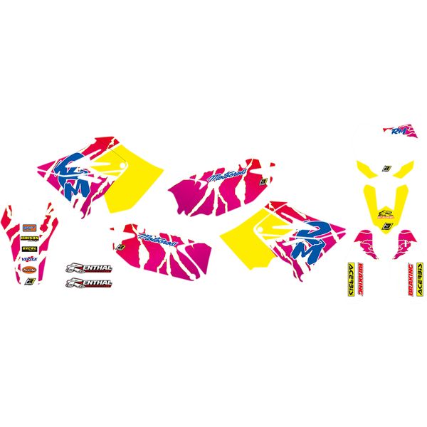 Graphics Blackbird Graphic Kit Retro Seat Cover Included Suzuki RM 125 /RM 250