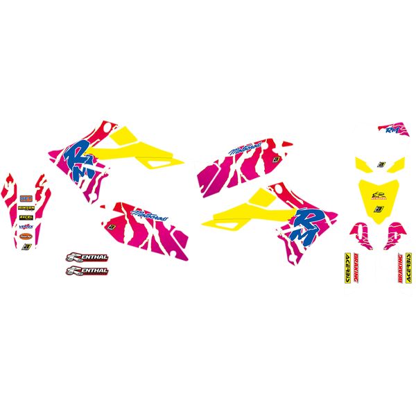 Graphics Blackbird Graphic Kit Retro Seat Cover Included Suzuki RM-Z 450/RM-Z 250