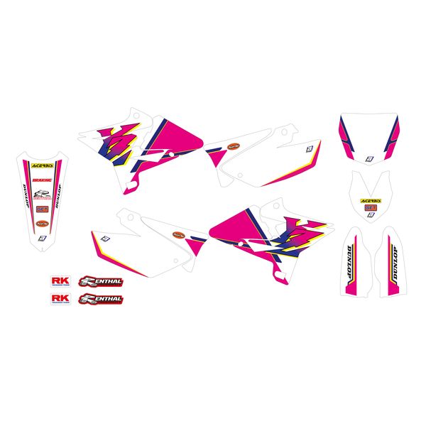 Graphics Blackbird Graphic Kit Retro Seat Cover Included Yamaha YZ 125/YZ 250