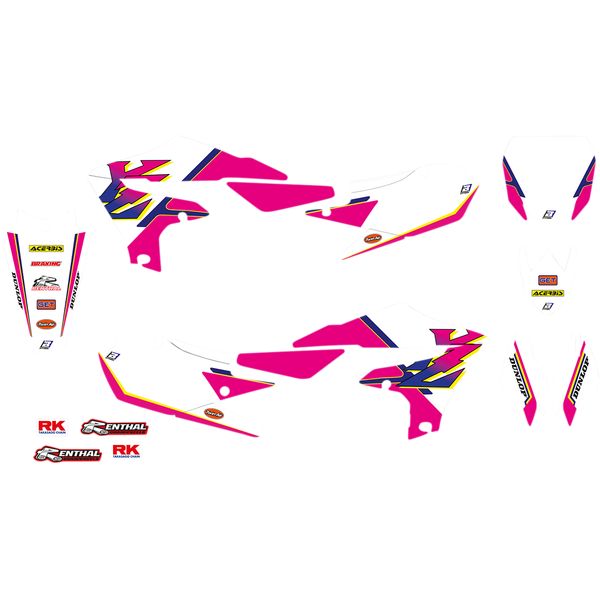 Graphics Blackbird Graphic Kit Retro Seat Cover Included Yamaha YZ 450/250 F
