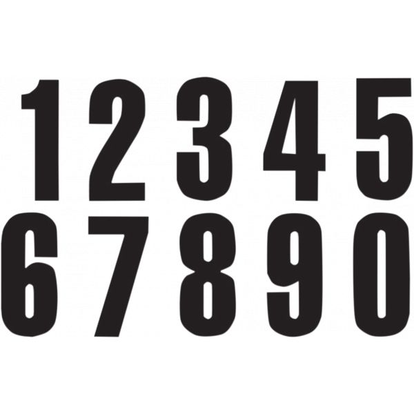 Graphics Blackbird Three Series Number #1 Adhesive 3 Pack Black 5047/20/1