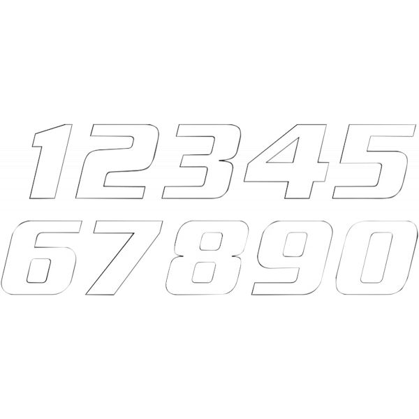 Graphics Blackbird One Series Number #5 Adhesive 3 Pack White 5049/10/5