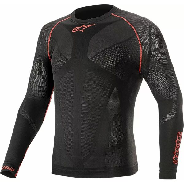 Lenjerie Protectie Alpinestars Tricou Moto Protectie Ride Tech 2 Summer Long Sleeve Black/Red