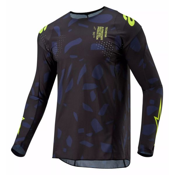 Tricouri MX-Enduro Alpinestars Tricou Moto Enduro/MX Techstar Rantera Black/Yellow 24
