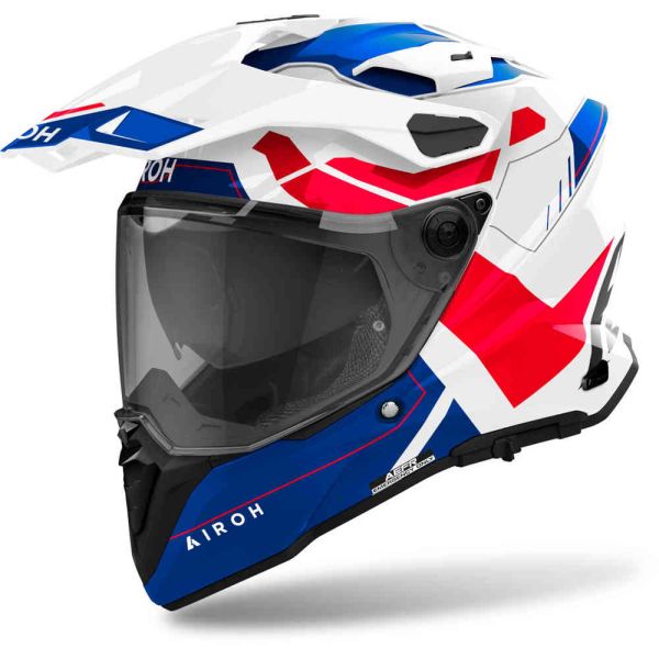 Casti Moto Adventure-Touring Airoh Casca Moto Touring/Adventure Commander 2 Reveal White/Blue/Red