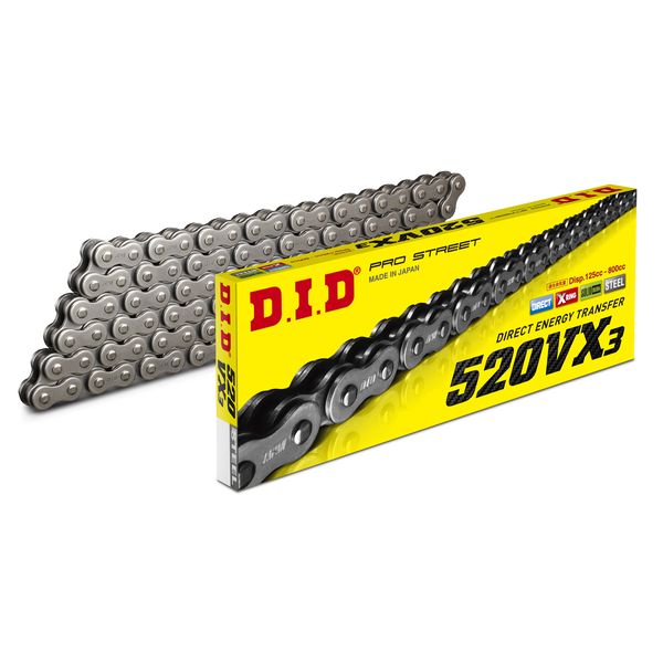 Chain kit D.I.D. Moto Chain 520 S Silver 120 Connecting Link 12231733