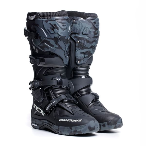 Dainese Moto Gear Tcx Enduro Moto Boots Comp Evo 2 Michelin Black/Camo 25