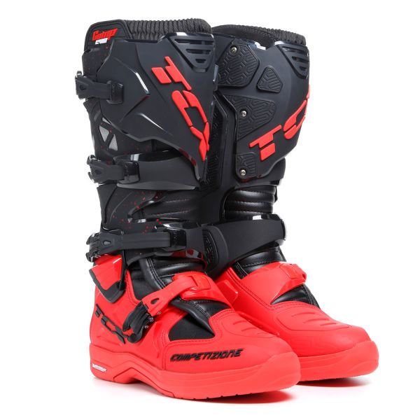 Dainese Moto Gear Tcx Enduro Moto Boots Comp Evo 2 Michelin Black/Red 25