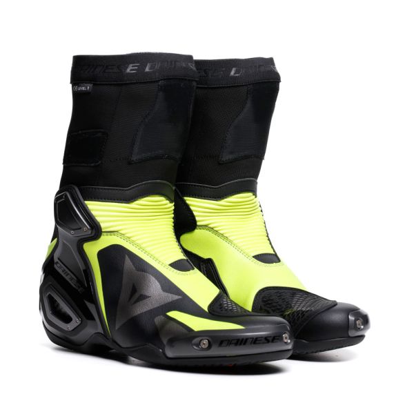 Echipamente DAINESE Dainese Cizme Moto Racing Axial 2 Black/Yellow/Fluo 25