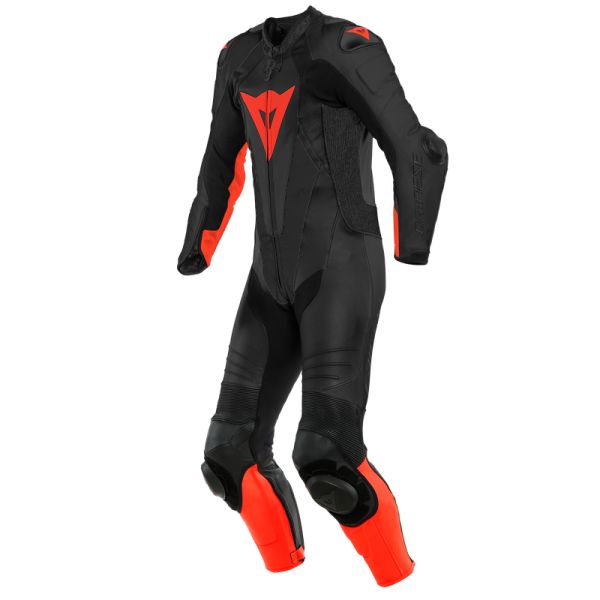 Echipamente DAINESE Dainese Combinezon Moto Piele Laguna Seca 5 1Pc Perforated Black/Fluo-Red 23