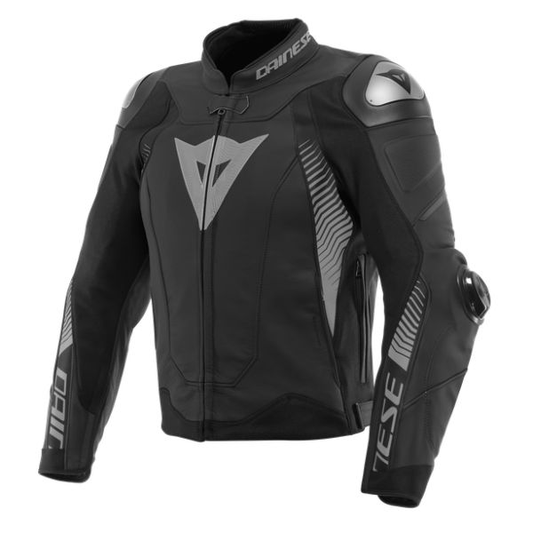 Dainese Moto Gear Dainese Leather Moto Jacket Super Speed 4 Black-Matt/Charcoal-Gray 23