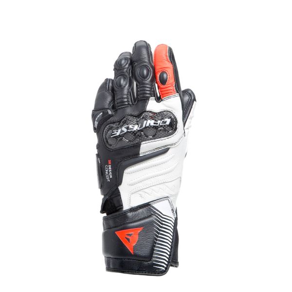 Echipamente DAINESE Dainese Manusi Moto Piele Dama Carbon 4 Long Black/White/Fluo-Red 23