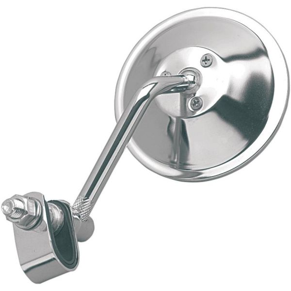 Rear View Mirrors EMGO MIRROR ROUND CLAMP-ON CHROME