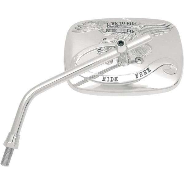 Rear View Mirrors EMGO MIRROR RIDE FREE LEFT CHROME 20-31755A