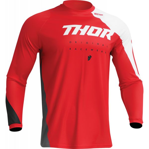 Tricouri MX-Enduro Thor Tricou Moto Enduro Sector Edge Red/White 23