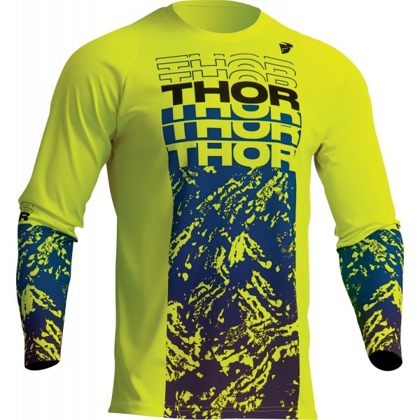 Kids Jerseys MX-Enduro Thor Youth Moto Enduro Jersey Sector Atlas Acid/Yellow 23