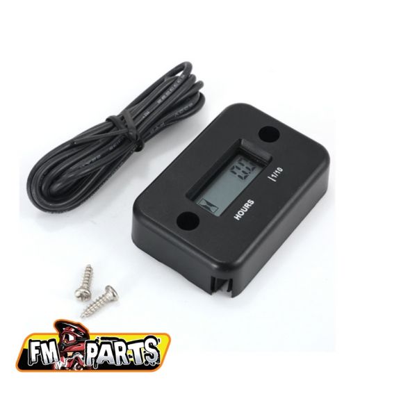 MX Accessories Fm-Parts Hour Meter Watterproof Motorcycle/ ATV Black