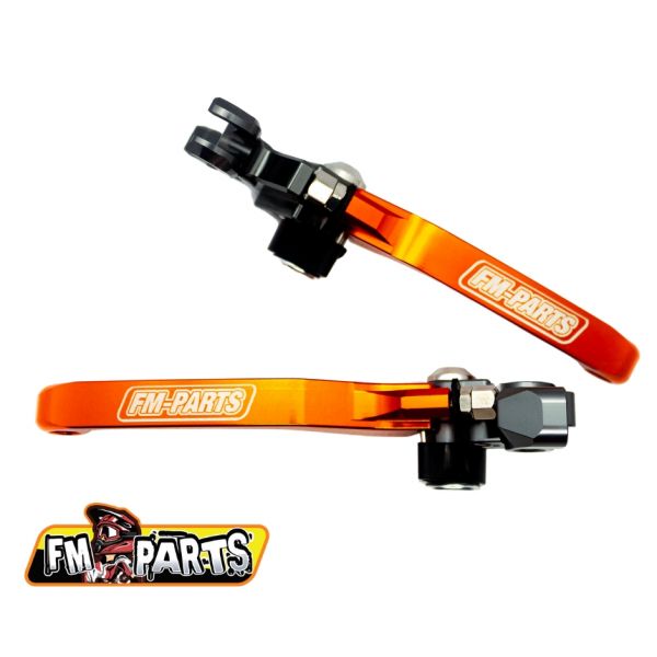 Levers and Controls MX Fm-Parts Foldable Levers KTM 2008-2014 Orange