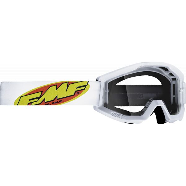 Goggles MX-Enduro FMF Vision Enduro Goggles PowerCore White Clear F-50050-00005