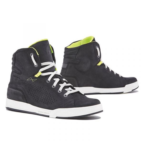 Cizme Moto Scurte/Urban Forma Boots Ghete Moto Swift Flow Black/White