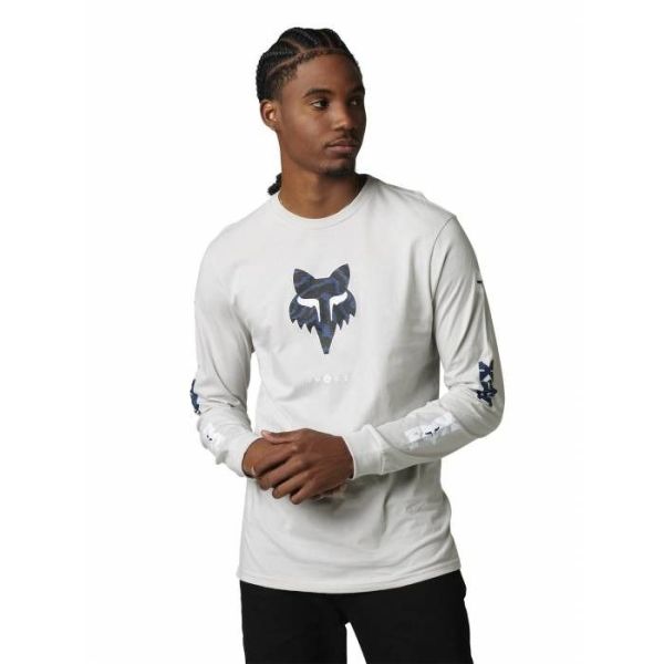 Casual jackets Fox Racing Blouse Nuklr LS Prem Tee Light Gray 23