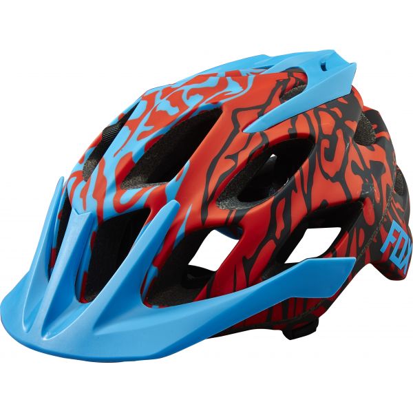 Bike Helmets Fox Racing Flux Flight Cauz Blue Bike Helmet