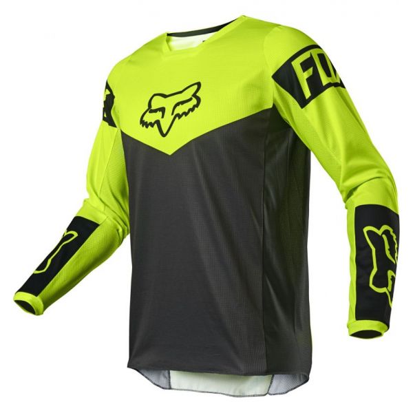 Tricouri MX-Enduro Fox Racing Tricou Enduro 180 Revn Negru/Galben Fluo