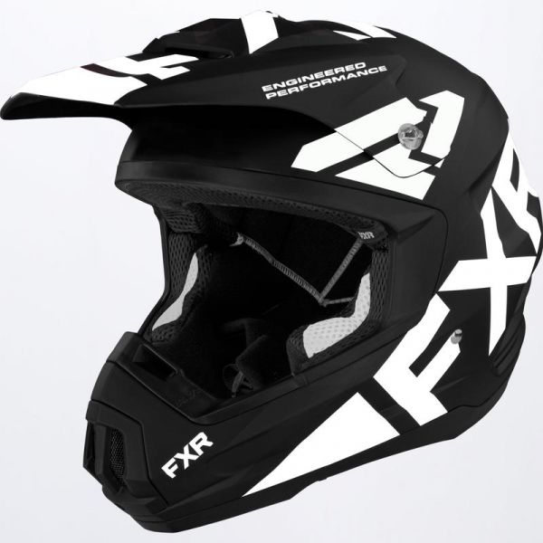 Casti Snowmobil FXR Casca Moto Enduro Torque Team Black/White
