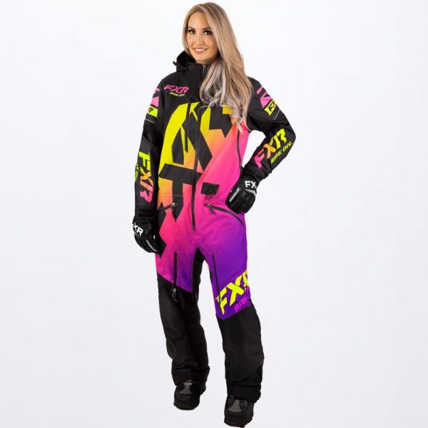 Combinezon Monosuit SNOW Dama FXR Combinezon Snowmobil Dama CX Lite Neon Fusion/Black
