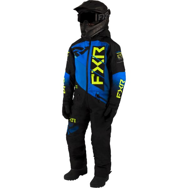 Combinezon Monosuit SNOW Copii FXR Combinezon Snowmobil Child Helium Black/Blue/HiVis