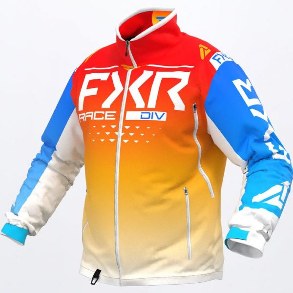 Geci Snowmobil FXR Geaca Snowmobil Cold Cross RR Blue/Tangerine
