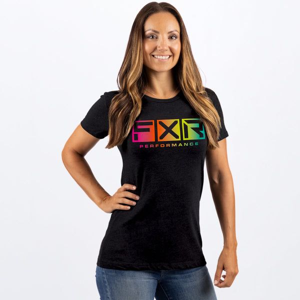 Tricouri/Camasi Casual FXR Tricou Dama Helium Black/Sherbert