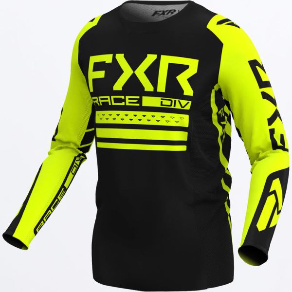 Tricouri MX-Enduro FXR Tricou MX/Enduro Contender Black/HiVis