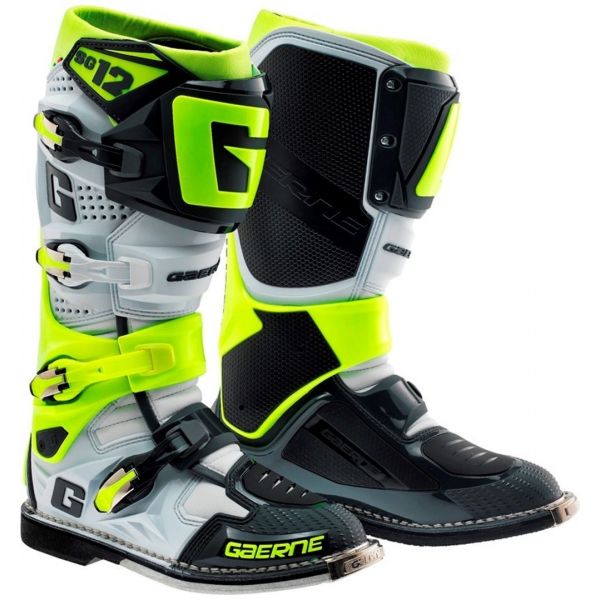 Boots MX-Enduro Gaerne SG12 White/Gray/Yellow Boots