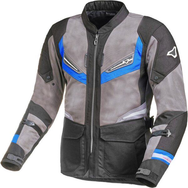 Textile jackets Macna Touring Moto Textile Jacket AEROCON Night Eye Black/Grey/Yellow