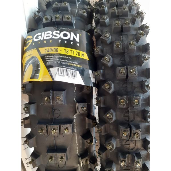 Anvelope MX-Enduro Gibson Set Anvelopa Gibson Fata Si Spate + Cuie Gheata