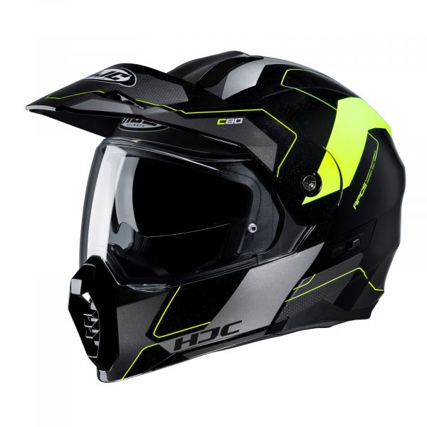 Casti Moto Flip-up (Modulabile) HJC Casca Moto Flip-Up C80 Rox Yellow Fluo