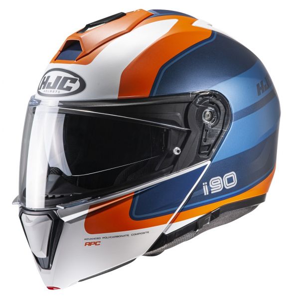 Casti Moto Flip-up (Modulabile) HJC Casca Moto Flip-Up i90 Wasco Blue/Orange/White