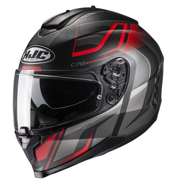Casti Moto Integrale HJC Casca Moto Full-Face C70 Lantic Black/Red
