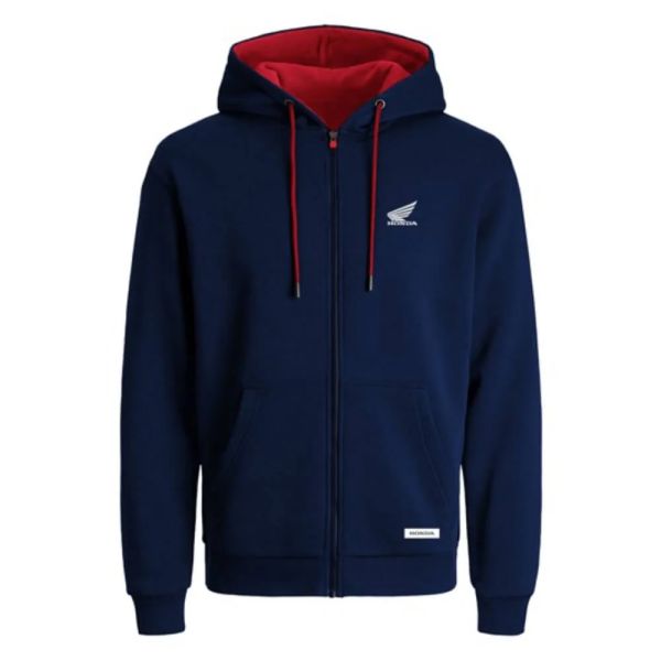 Casual jackets Honda Zip Hoodie Blue 08AUDSHD001