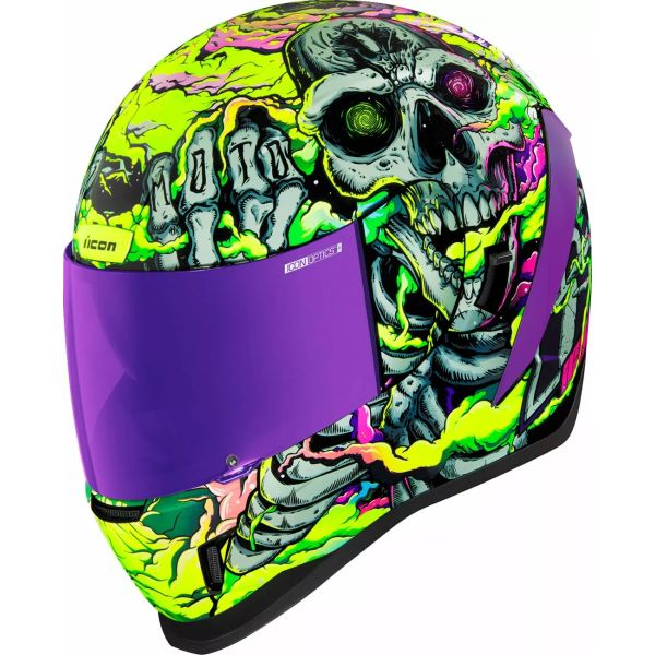 Casti Moto Integrale Icon Casca Moto Full-Face/Integrala Airform Hippie Dippy Purple 25