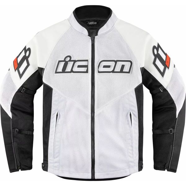 Geci Moto Piele Icon Geaca Moto Piele Mesh AF Leather White 25