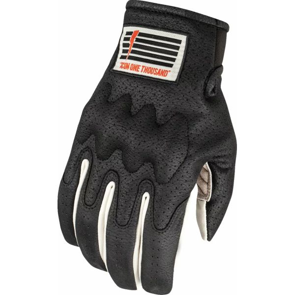 Manusi Moto Sport si Piele Icon Manusi Moto Piele Airform Slabtown Black/White 25