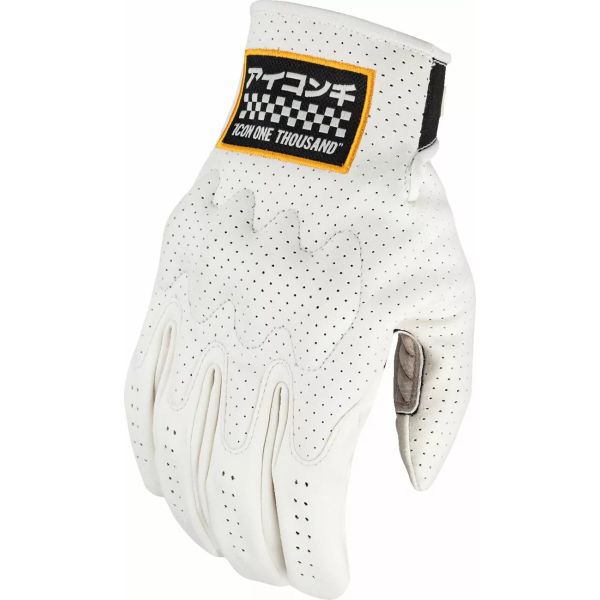 Manusi Moto Sport si Piele Icon Manusi Moto Piele Airform Slabtown White 25