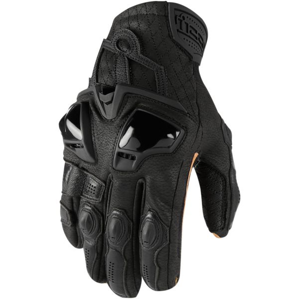 Manusi Moto Sport si Piele Icon Manusi Moto Piele Hypersport Black Short Black