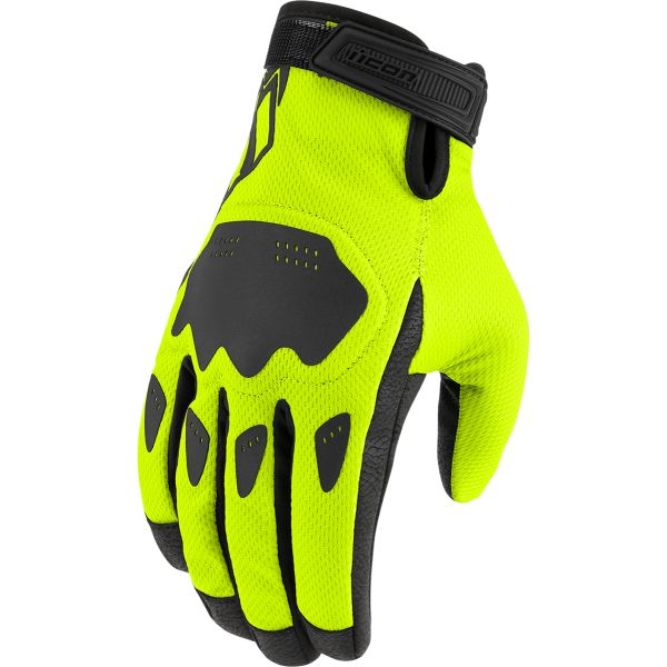 Manusi Moto Sport si Piele Icon Manusi Moto Textile Hooligan Black/Hi-Vis